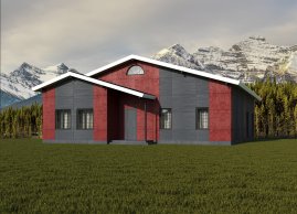 Фиброцементный сайдинг Roofas Board Wood Гранит красный