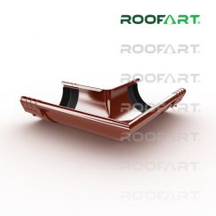 Наружный угол 90 град. водостока Roofart 125/87 мм