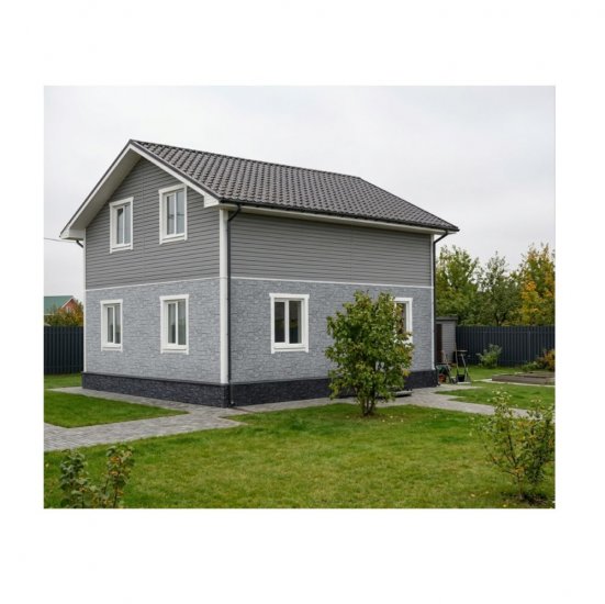 Фасадные панели Grand Line Дикий камень Classic графит
