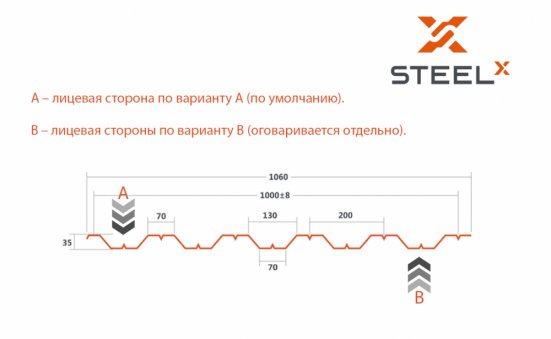 Профнастил НС35 SteelX SteelArt