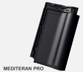 Керамическая черепица Mladost Mediteran PRO Black Matt engobe