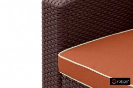 Комплект мебели Rattan Premium 5 венге-оранжевый