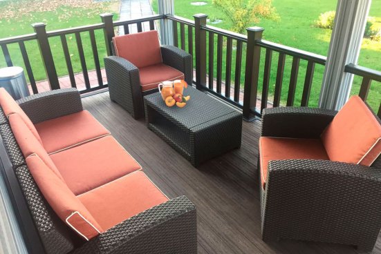 Комплект мебели Rattan Premium 5 венге-оранжевый