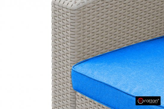 Комплект мебели Rattan Premium 5 серо-синий