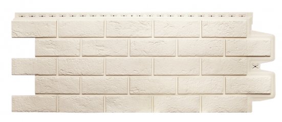 Фасадные панели Grand Line состаренный кирпич Classic молочный