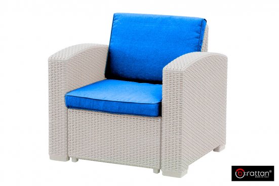 Комплект мебели Rattan Premium 4 серо-синий