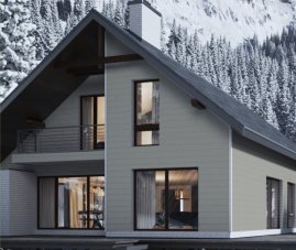 Фиброцементный сайдинг Фибростар Wood КС 12 Серая Галька