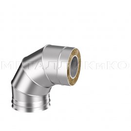 Дымоход Flue line двухконтурный Колено-сэндвич 90 град.