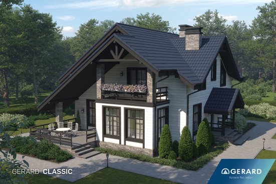 Композитная черепица Gerard Classic Dark  Silver