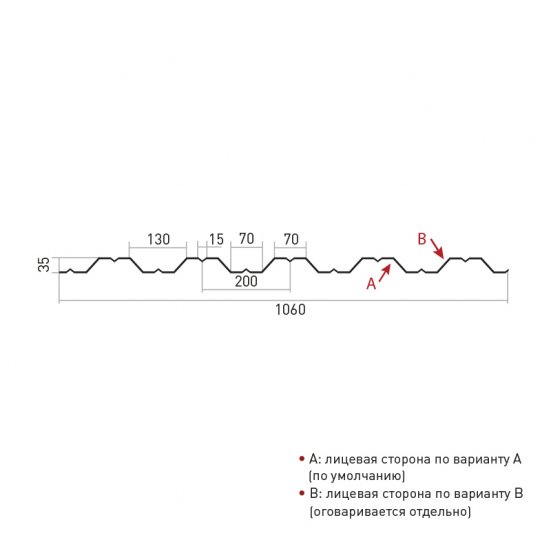 Профнастил НС35 Стинержи Graphite45