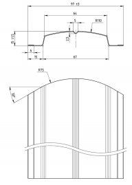 Штакетник SteelX полукруглый Bordex thin SteelArt