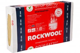 Утеплитель Роквул Флор Баттс 25x600x1000 мм