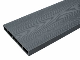 Доска NauticPrime EstheticWood 3D из ДПК для грядок средняя теплая Серый
