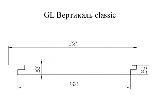 Софит металлический Grand Line Вертикаль Velur X