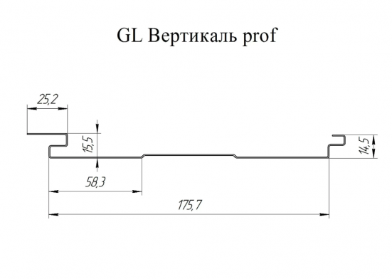 Софит металлический Grand Line Вертикаль PurPro Matt
