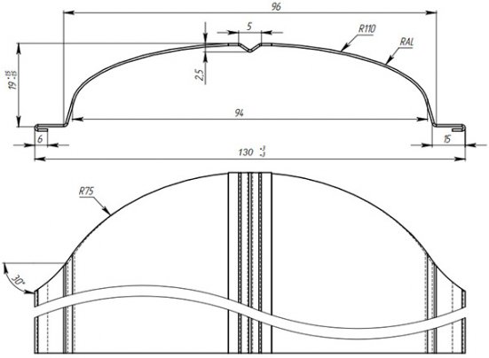 Штакетник SteelX полукруглый Bordex SteelArt