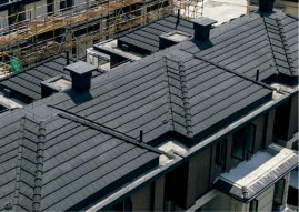 Керамическая черепица Rongguan Flat глубокий черный