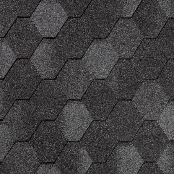 Гибкая черепица Quiet tile Rombica Базальтово серый