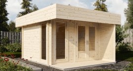Садовый дом 10 Куб Технониколь МАФ из мини бруса