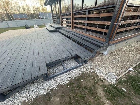 Террасная доска пустотелая Deckart Praktik New Графит