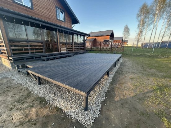 Террасная доска пустотелая Deckart Praktik New Графит