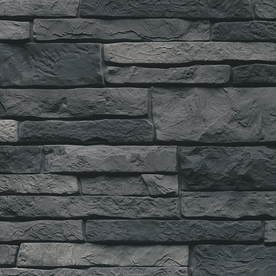 Фасадные панели Nailite Природный камень Premium Stacked-Stone Графит
