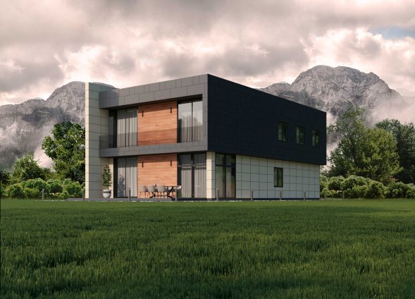 Фиброцементные панели Roofas COLOR Line Anthracite