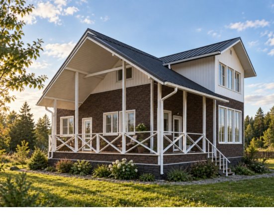 Фасадные панели Grand Line Сланец Design Plus орех