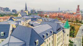 Керамическая черепица Rongguan Flat сапфировый