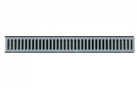 Лоток Steelot пластиковый SteePlain DN100 H100 с решеткой стальной