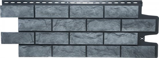 Фасадные панели Grand Line Колотый камень Classic антрацит