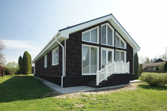 Фасадные панели Grand Line Колотый камень Classic антрацит